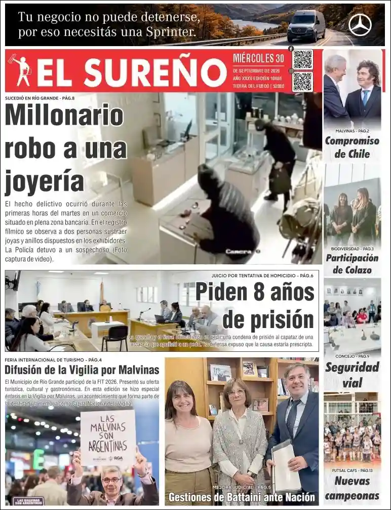 Estudios Max | LO QUE IMPORTA SALTA - Tapa del diario El Sureño