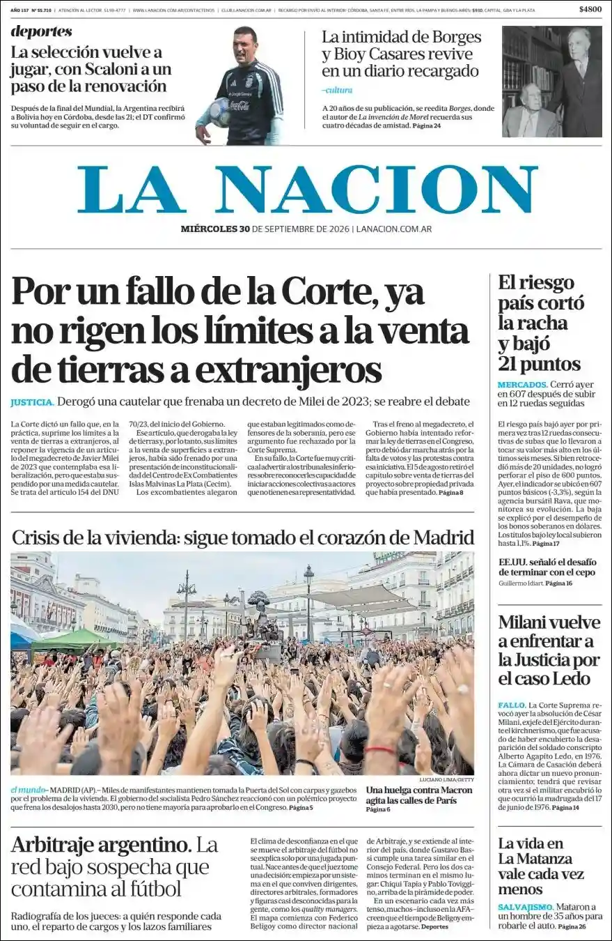 Estudios Max | LO QUE IMPORTA SALTA - Tapa del diario Nacion