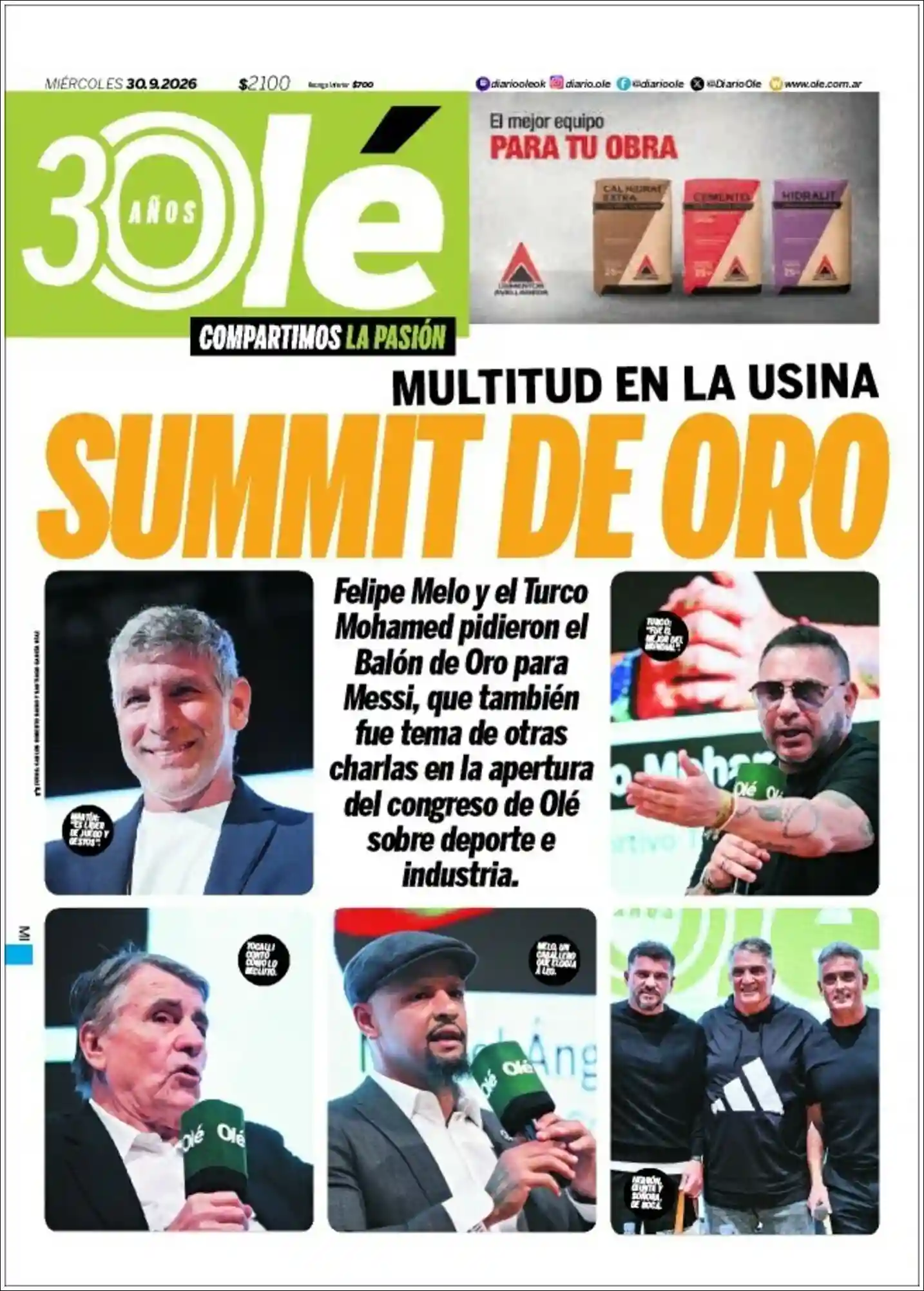 Estudios Max | LO QUE IMPORTA SALTA - Tapa del diario Ole